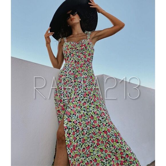 ZARA FLORAL PRINT DRESS  - Picture 1 of 9